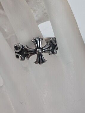 mens stainless steel cross ring sz 10 maltese celtic gothic masculine style